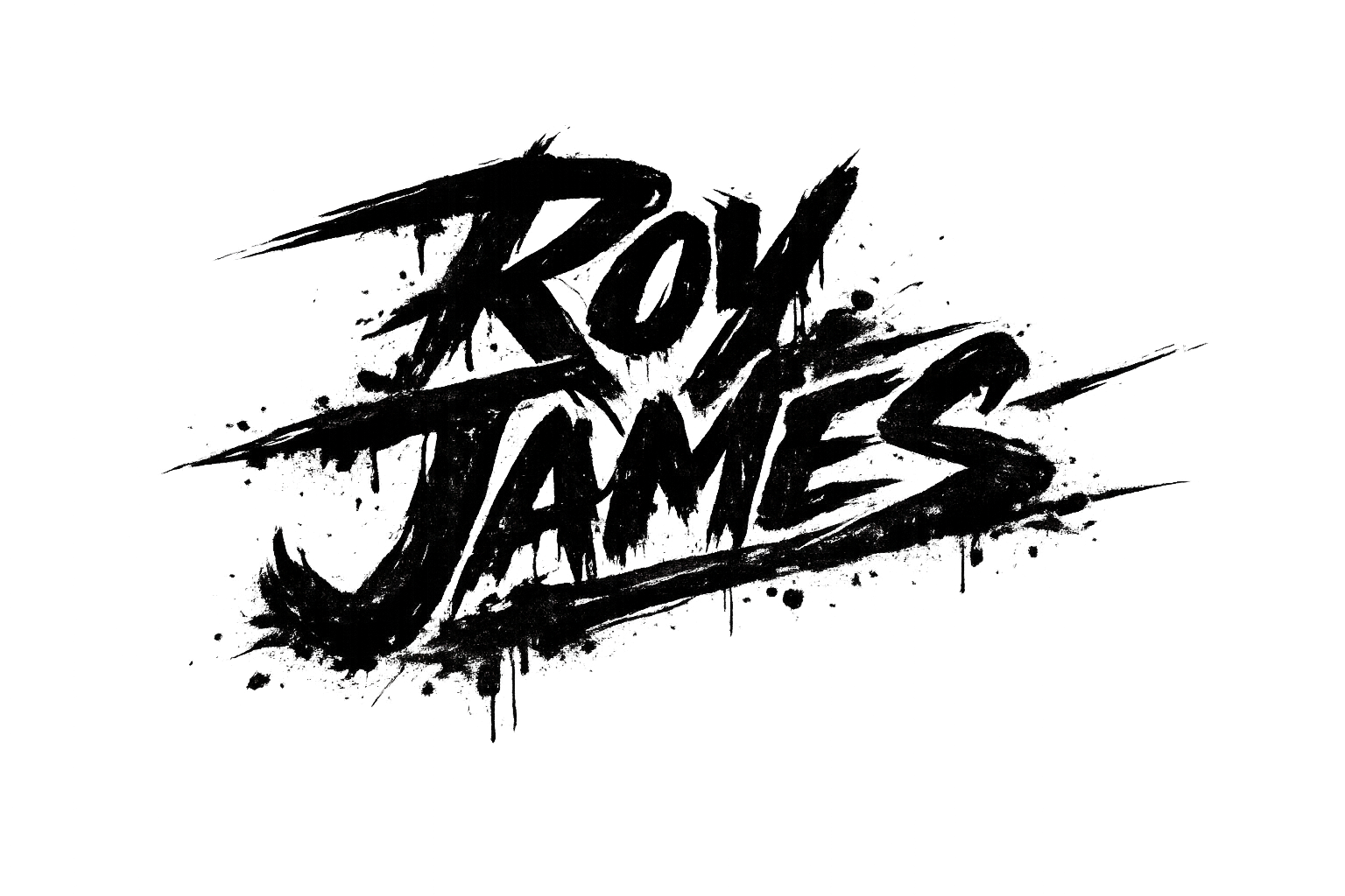 Roy James abstract dark textured logo