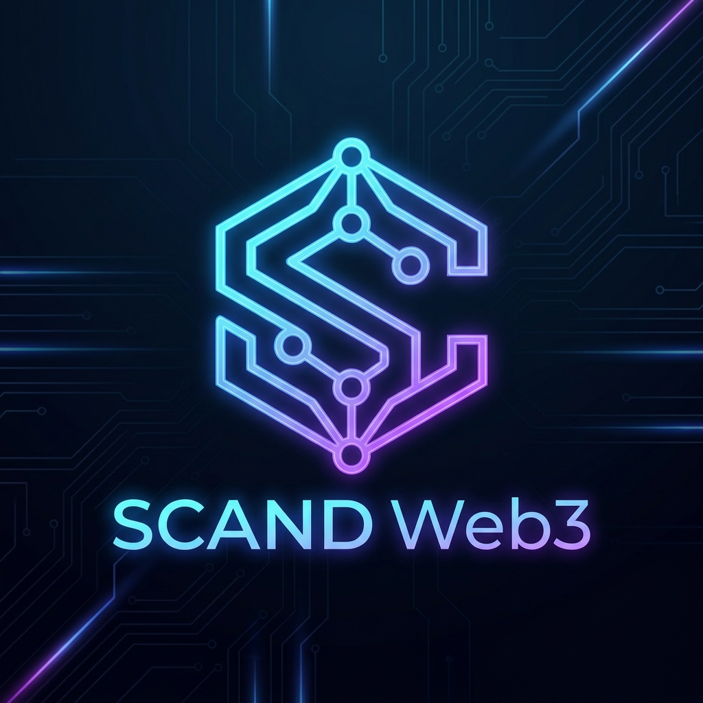SCAND Web3 logo with stylized S in hexagon